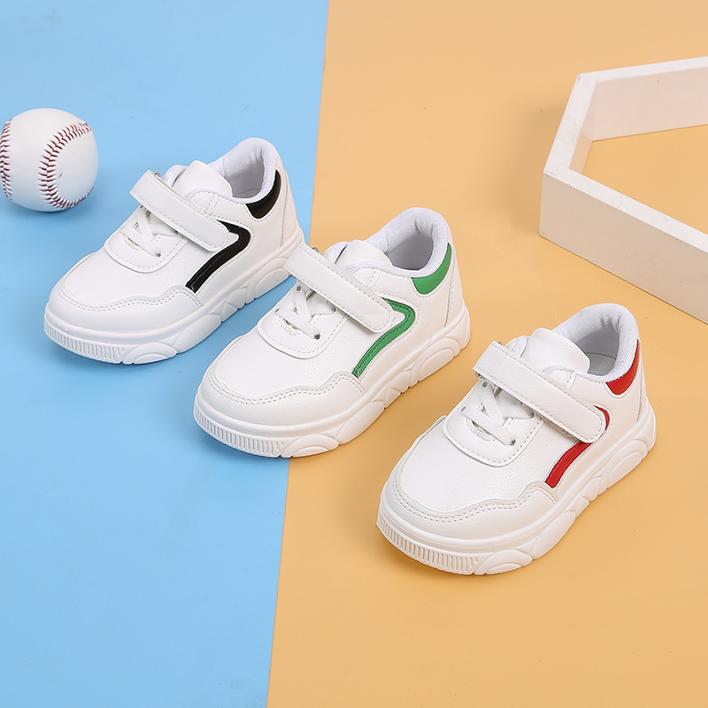 Classic small white shoes for students, boys and girls' shoes, Korean version of casual running sneakers, easy for children to wear single shoes, lychee pattern